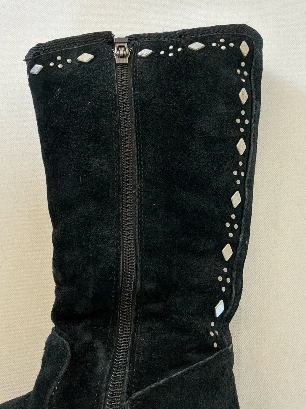 UGG Australia Black Suede Studded Tall Sheepskin Boots Women’s Size 5